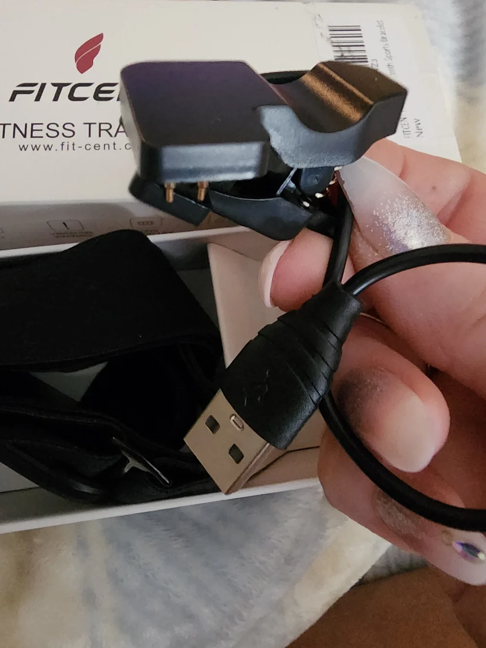 Black Fitness Tracker - Heart Rate & Activity Monitor